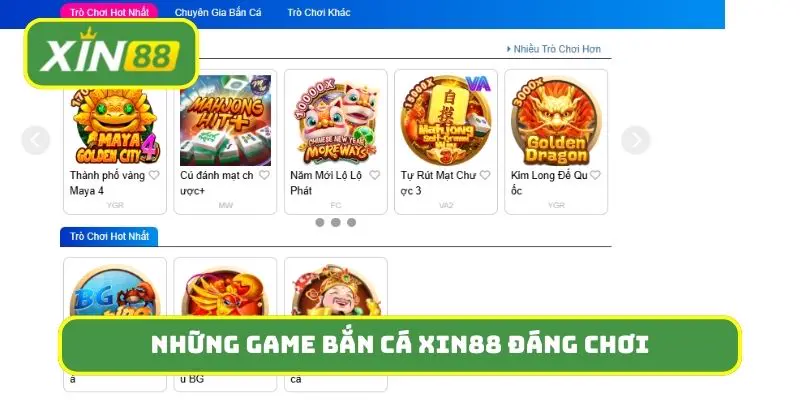 Những game bắn cá Xin88 đáng chơi nhất hiện nay