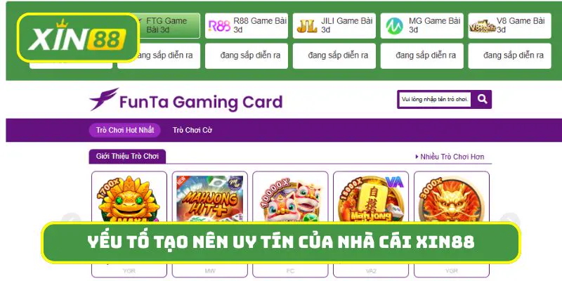 Yếu tố tạo nên uy tín của nhà cái Xin88